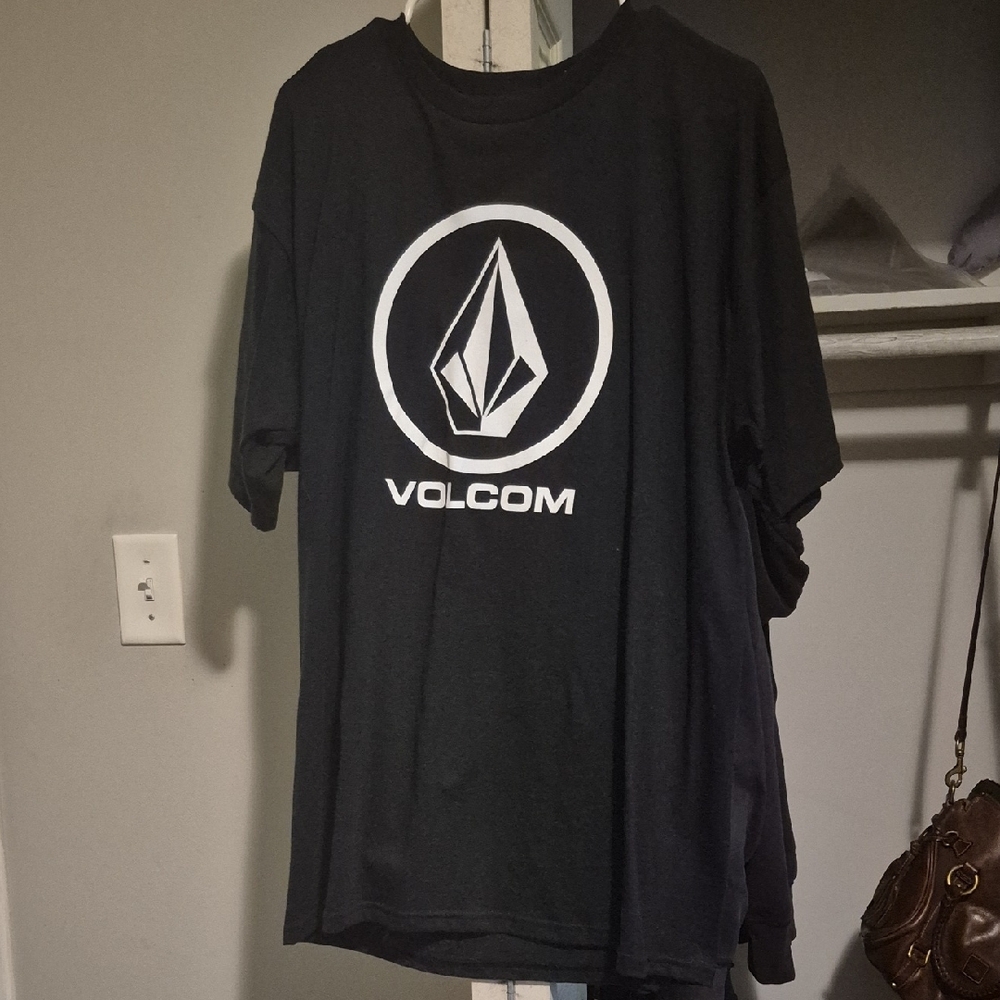 Volcom Black Tee with White Logo
